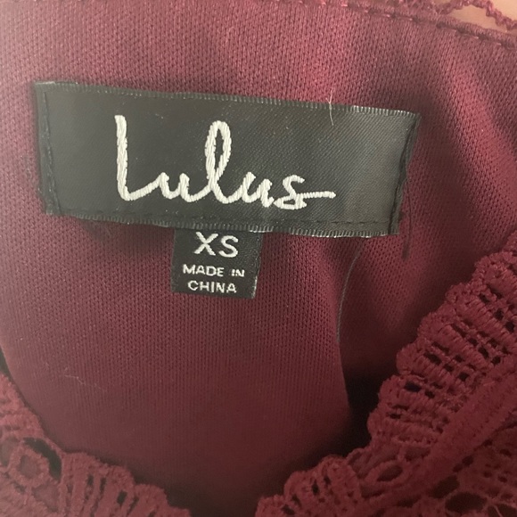 Burgundy Lulu’s Lace Dress - Picture 3 of 4